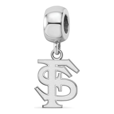 Florida State University Sterling Silver Small F-S Dangle Bead