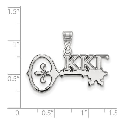 Kappa Kappa Gamma Sterling Silver Medium Symbol Pendant – view 2