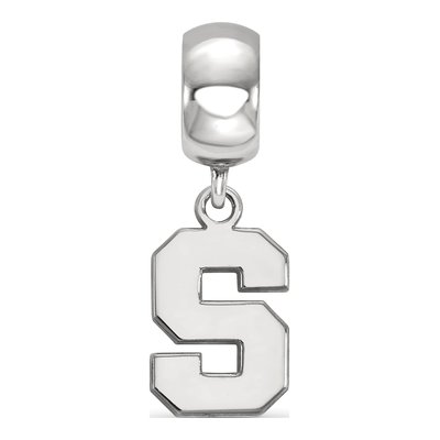 Michigan State University Sterling Silver Small Letter S Dangle Bead – view 3