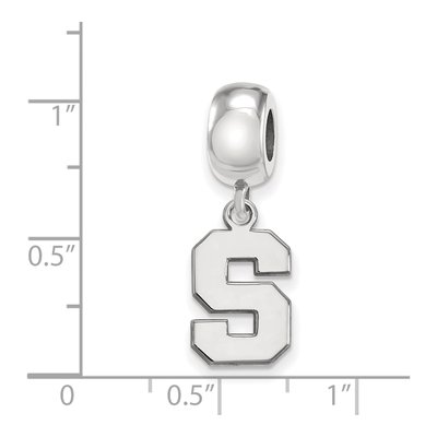 Michigan State University Sterling Silver Small Letter S Dangle Bead – view 4