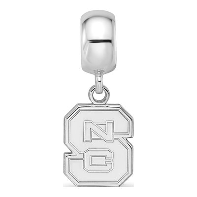 North Carolina State University Sterling Silver Small NC N-C-S Dangle Bead – view 4