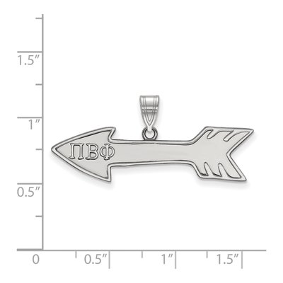 Pi Beta Phi Sterling Silver Medium Sorority Pendant – view 2