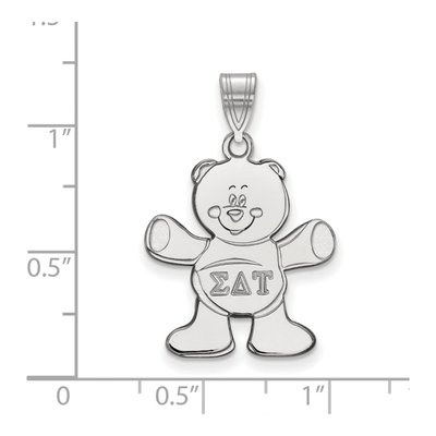Sigma Delta Tau Sterling Silver Medium Sorority Pendant – view 2