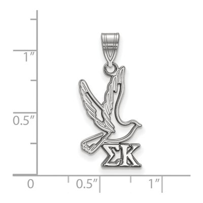 Sigma Kappa Sterling Silver Medium Symbol Pendant – view 2
