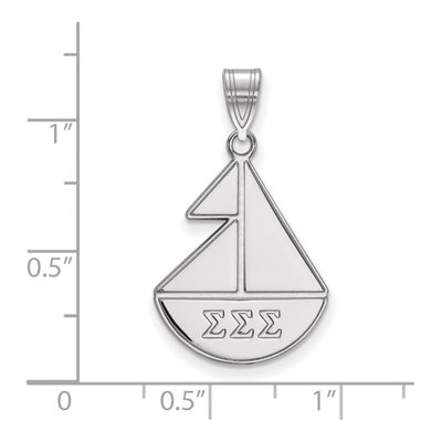 Sigma Sigma Sigma Sterling Silver Sorority Symbol Medium Pendant – view 2