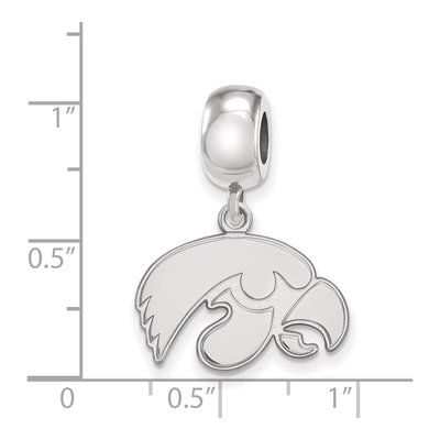 University of Iowa Sterling Silver Small Hawk Dangle Bead – view 3