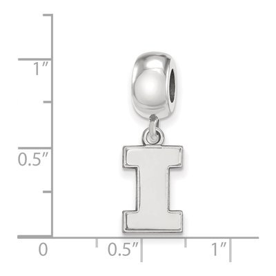 University of Illinois Sterling Silver Small Letter I Dangle Bead – view 4