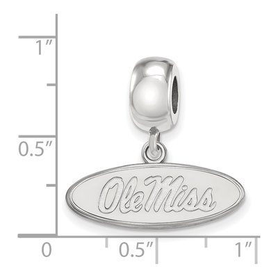 University of Mississippi Sterling Silver Small Ole Miss Dangle Bead – view 3