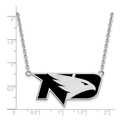 University of North Dakota Sterling Silver Large Enameled Pendant Necklace – view 2