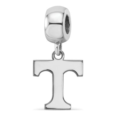 University of Tennessee Sterling Silver Small Letter T Dangle Bead