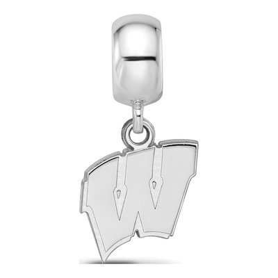 University of Wisconsin Sterling Silver Small Of Letter W Dangle Bead – view 4