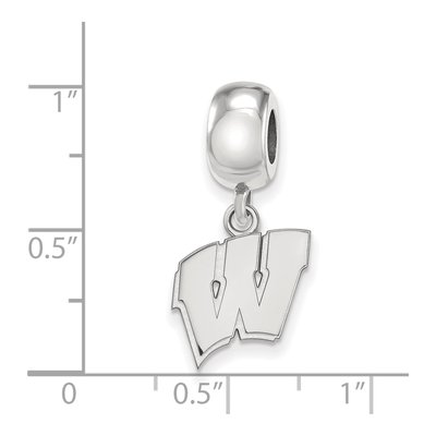 University of Wisconsin Sterling Silver Small Of Letter W Dangle Bead – view 5