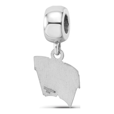 University of Wisconsin Sterling Silver Small Of Letter W Dangle Bead – view 6