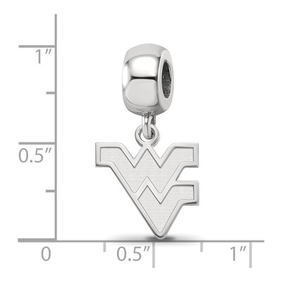 West Virginia University Sterling Silver Small WVU Dangle Bead – view 5