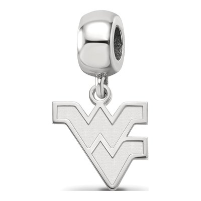 West Virginia University Sterling Silver Small WVU Dangle Bead