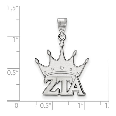 Zeta Tau Alpha Sterling Silver Medium Sorority Pendant – view 2