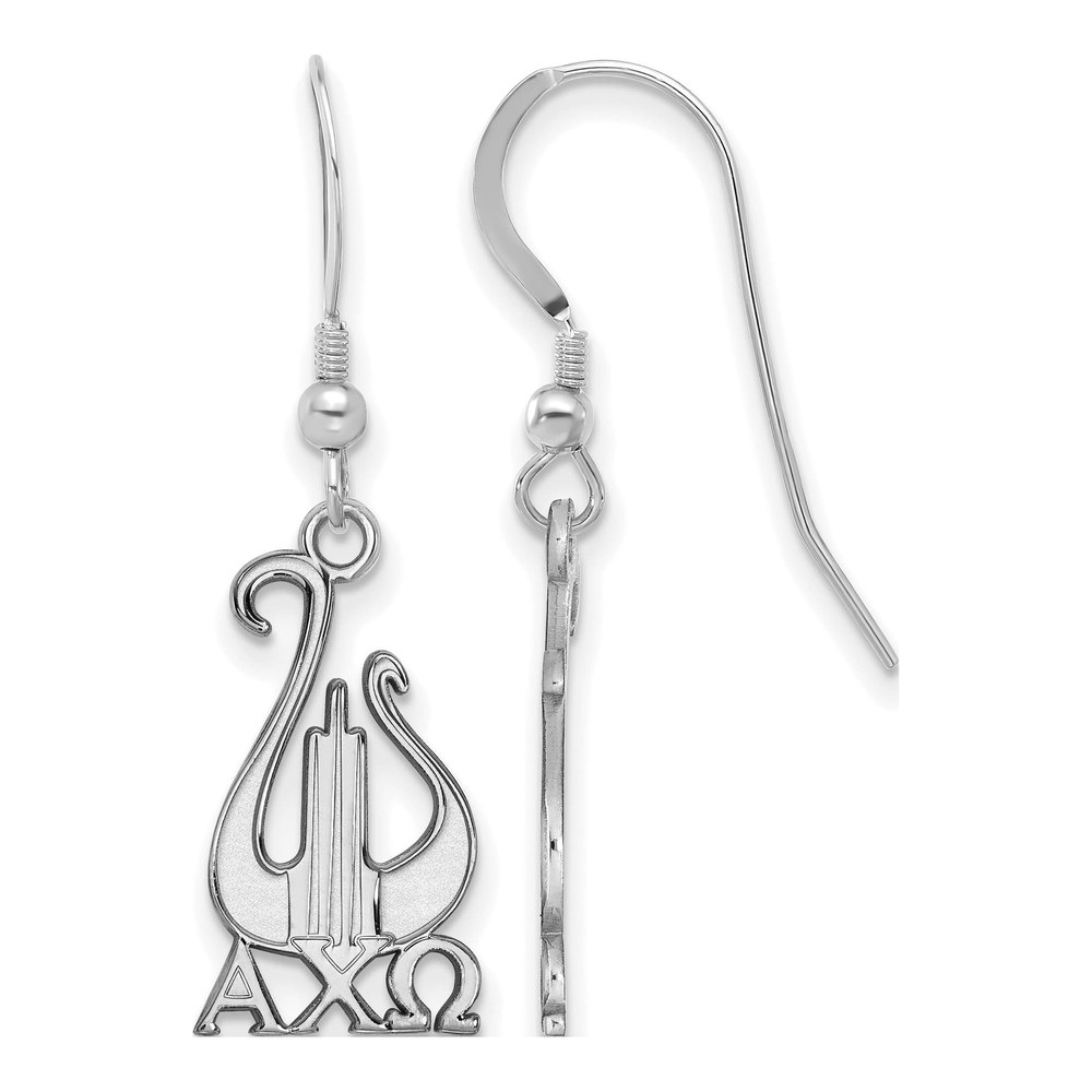 Alpha Chi Omega Sterling Silver Dangle Earrings