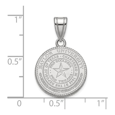 Baylor University Sterling Silver Medium Crest Pendant – view 3