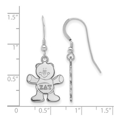 Sigma Delta Tau Sterling Silver Wire Earrings – view 2