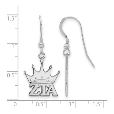 Zeta Tau Alpha Sterling Silver Earrings – view 2