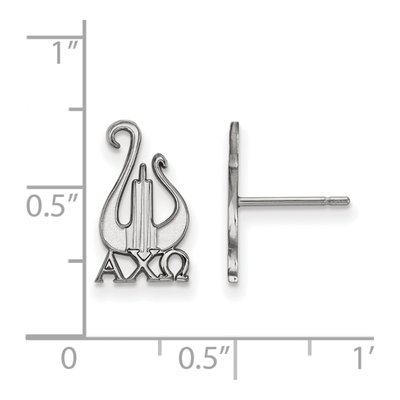 Alpha Chi Omega Sterling Silver Symbol Stud Earrings – view 2
