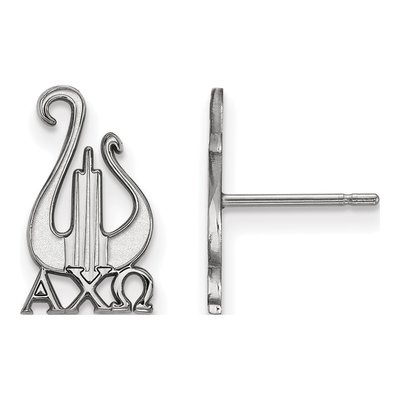 Alpha Chi Omega Sterling Silver Symbol Stud Earrings