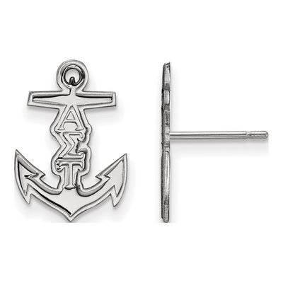 Alpha Sigma Tau Sterling Silver Stud Earrings