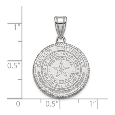 Baylor University Sterling Silver Large Crest Pendant – view 3