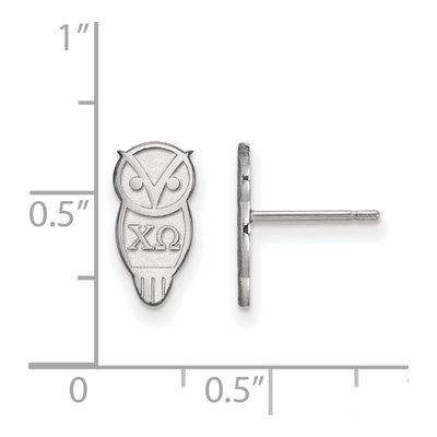 Chi Omega Sterling Silver Sorority Symbol Stud Earrings – view 2