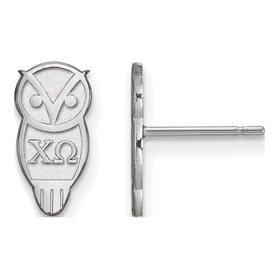 Chi Omega Sterling Silver Sorority Symbol Stud Earrings