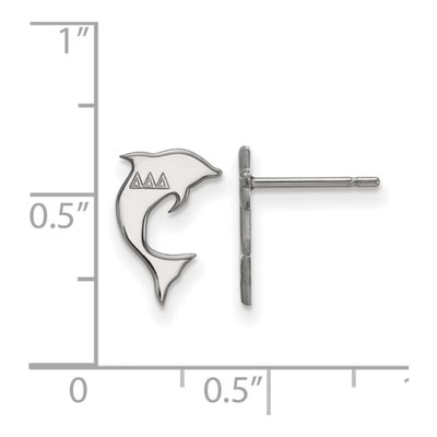 Delta Delta Delta Sterling Silver Sorority Stud Earrings – view 2