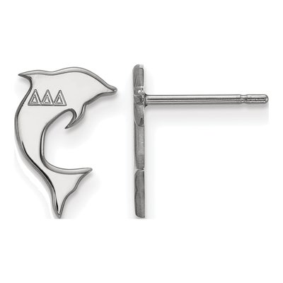 Delta Delta Delta Sterling Silver Sorority Stud Earrings