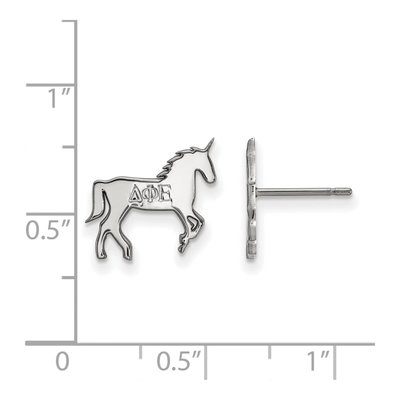Delta Phi Epsilon Sterling Silver Sorority Stud Earrings – view 2