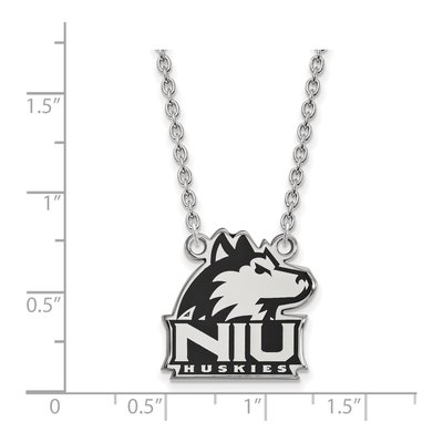 Northern Illinois University Sterling Silver Large NIU Huskies Pendant Necklace – view 2