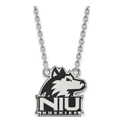 Northern Illinois University Sterling Silver Large NIU Huskies Pendant Necklace