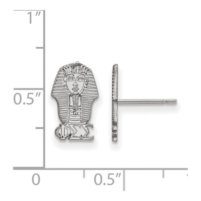 Phi Sigma Sigma Sterling Silver Stud Earrings – view 2