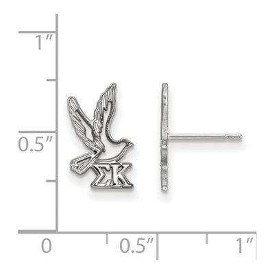 Sigma Kappa Sterling Silver Sorority Stud Earrings – view 2