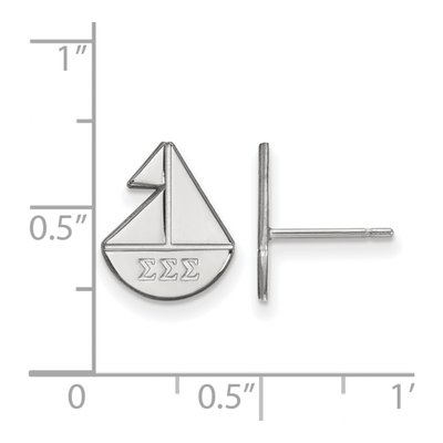 Sigma Sigma Sigma Sterling Silver Stud Earrings – view 2