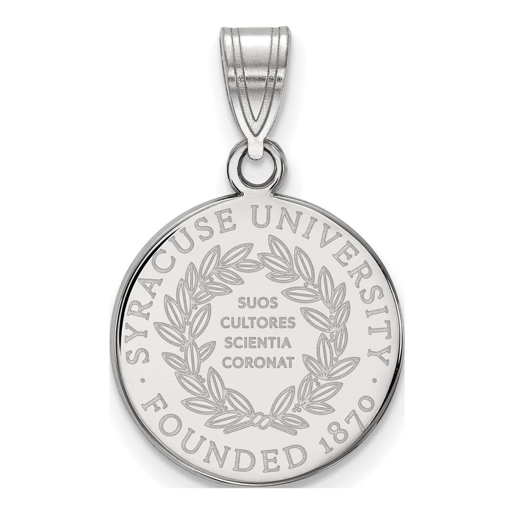 Syracuse University Sterling Silver Medium Crest Pendant