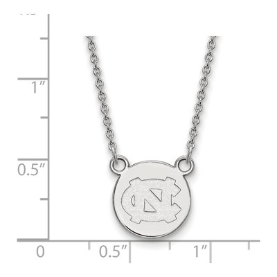 University of North Carolina Sterling Silver Small UNC Tar Heels Disc Necklace – view 2