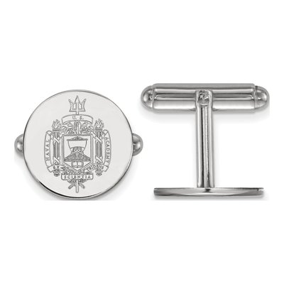 Sterling Silver Naval Academy Crest Cuff Links