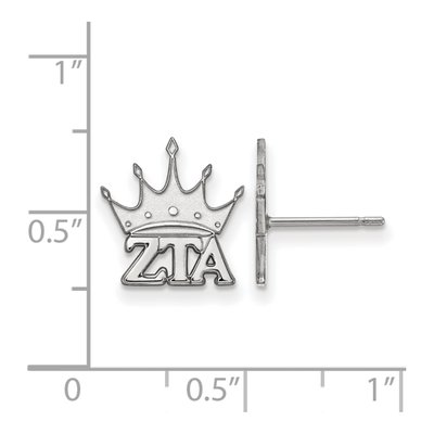 Zeta Tau Alpha Sterling Silver Symbol Stud Earrings – view 2