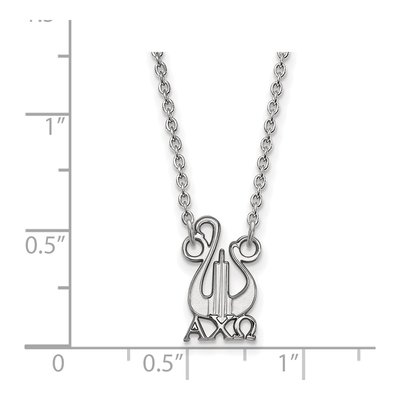 Alpha Chi Omega Sterling Silver Sorority Symbol Small Pendant Necklace – view 2