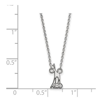 Alpha Epsilon Phi Sterling Silver Sorority Symbol Extra Small Necklace – view 2