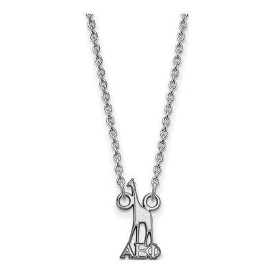 Alpha Epsilon Phi Sterling Silver Sorority Symbol Extra Small Necklace