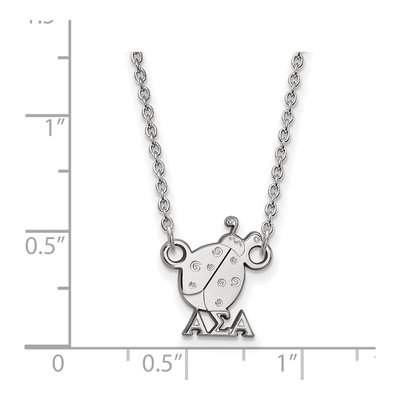 Alpha Sigma Alpha Sterling Silver Sorority Symbol Extra Small Necklace – view 2