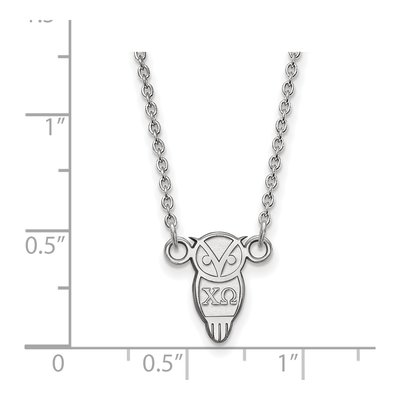 Chi Omega Sterling Silver Extra Small Sorority Necklace – view 2