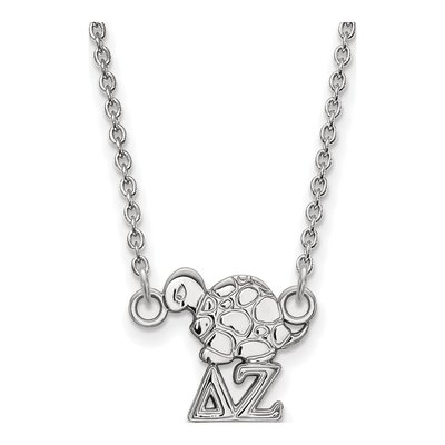 Delta Zeta Sterling Silver Extra Small Sorority Pendant Necklace