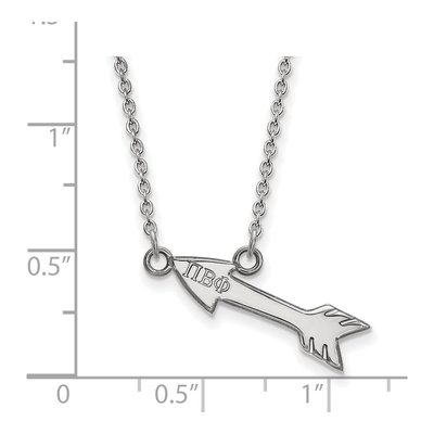 Pi Beta Phi Sterling Silver Sorority Symbol Extra Small Necklace – view 2