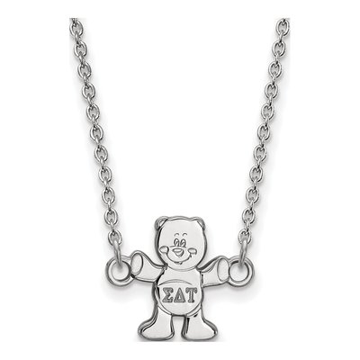 Sigma Delta Tau Sterling Silver Extra Small Sorority Necklace